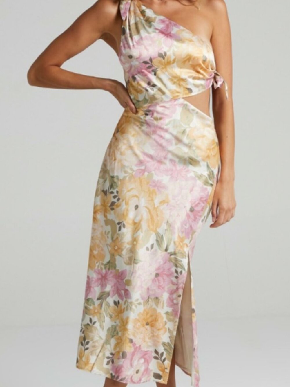SHOWPO FLORAL MIDI DRESS
